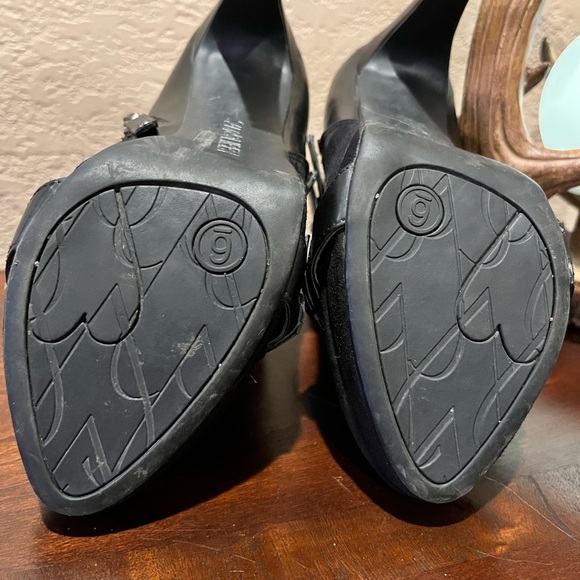 Sam & Libby Black Triple Strap Ankle Boots - Picture 13 of 13